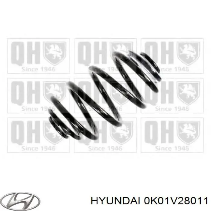 0K01V28011 Hyundai/Kia пружина задня