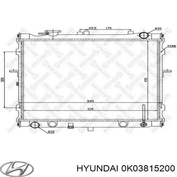 Купити 0K03815200 Hyundai/Kia Радіатор двигуна