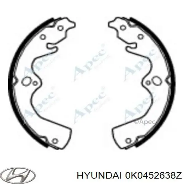 0K0452638Z Hyundai/Kia Колодки гальмівні задні, барабанні