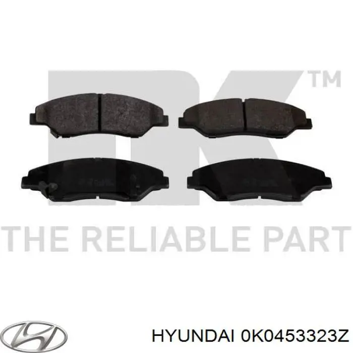 Передні тормозні колодки 0K0453323Z Hyundai/Kia
