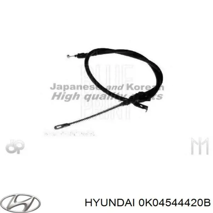 0K04544420B Hyundai/Kia Трос ручного гальма задній, лівий