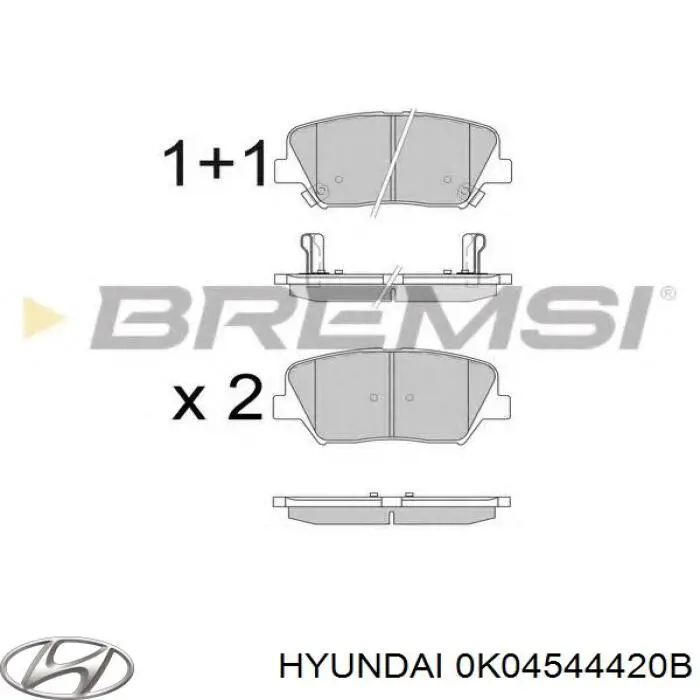 Трос стоянкового гальма задній лівий Hyundai/Kia 0K04544420B ціна, від 18.76 USD