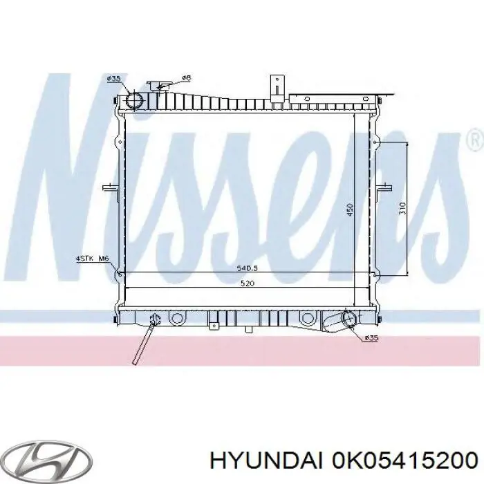Купити 0K04R15200 Hyundai/Kia Радіатор двигуна