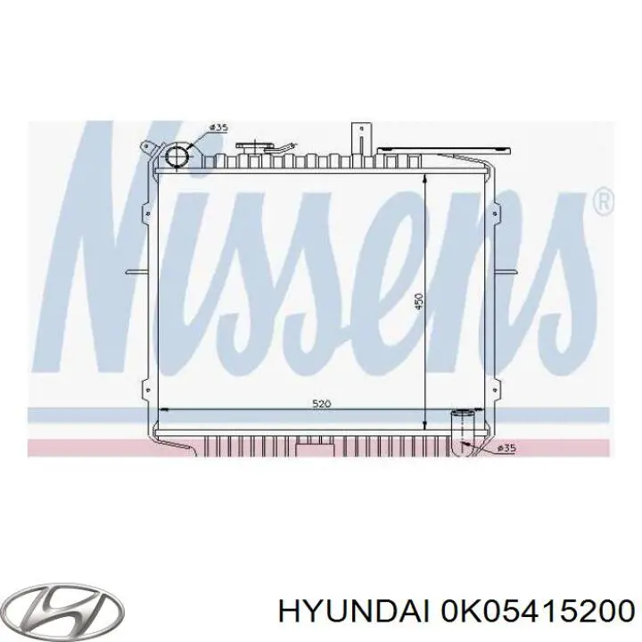 0K04R15200 Hyundai/Kia радіатор охолодження двигуна