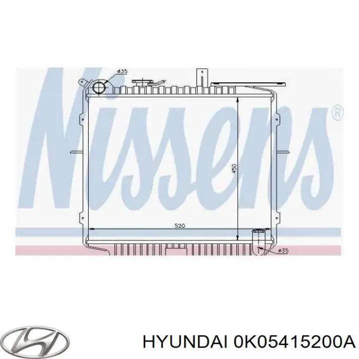0K05415200A Hyundai/Kia радіатор охолодження двигуна