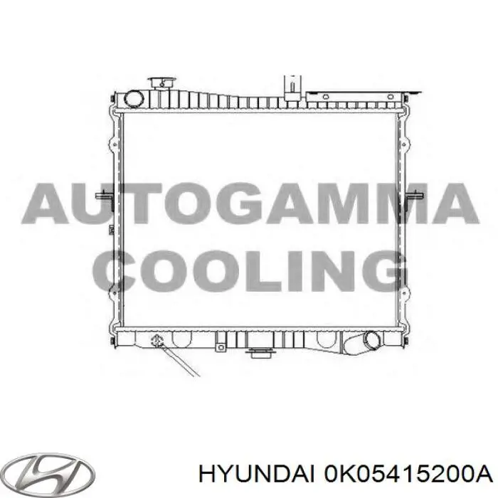 Радіатор 0K05415200A Hyundai/Kia