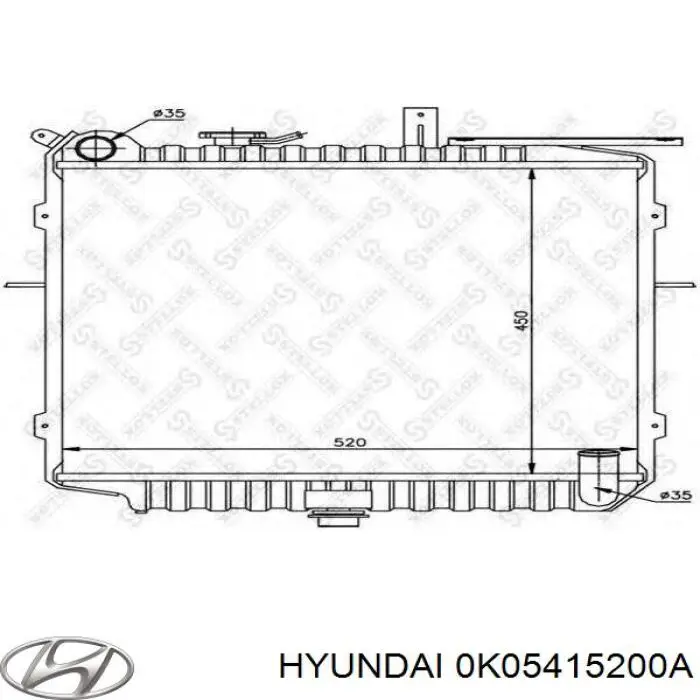 Радіатор основний Hyundai/Kia 0K05415200A ціна, від 127.68 USD