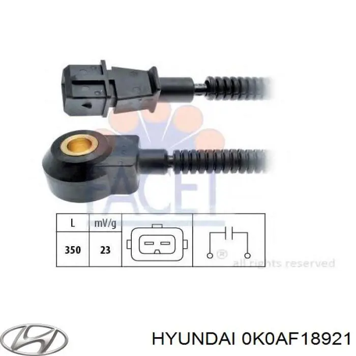 Датчик детонації Hyundai/Kia 0K0AF18921 ціна, від 26.37 USD