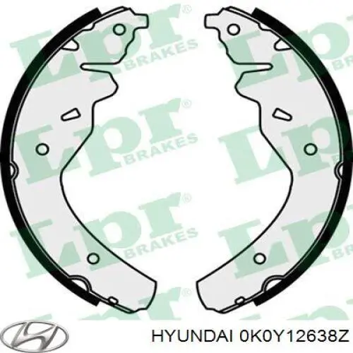 0K0Y12638Z Hyundai/Kia Колодки гальмівні задні, барабанні