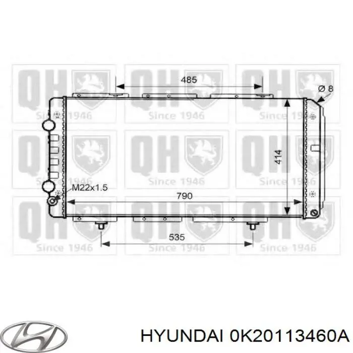 0K20113460A Hyundai/Kia прокладка випускного колектора