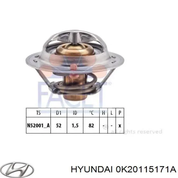 0K20115171A Hyundai/Kia термостат