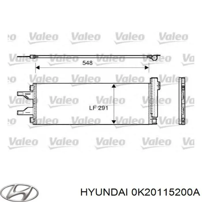 0K20115200A Hyundai/Kia Радіатор охолодження двигуна