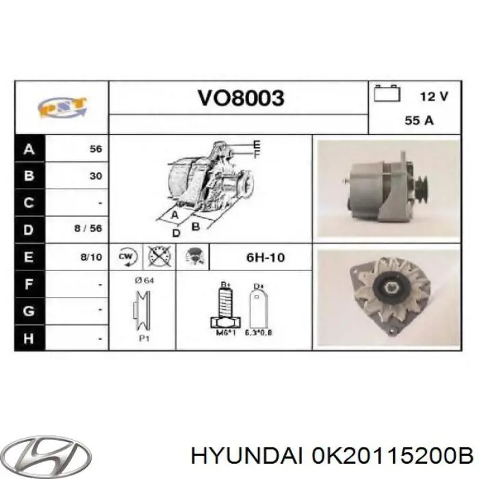 Радіатор 0K20115200B Hyundai/Kia