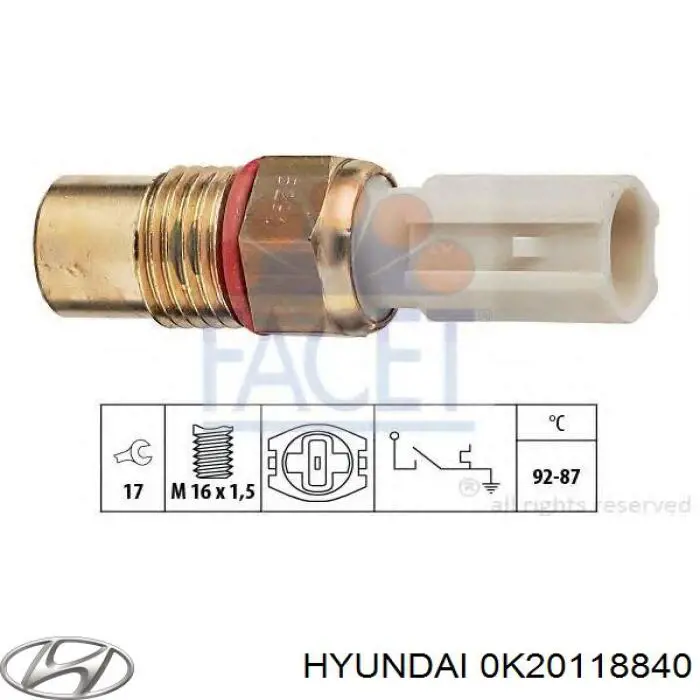 0K20118840 Hyundai/Kia Датчик радіатора