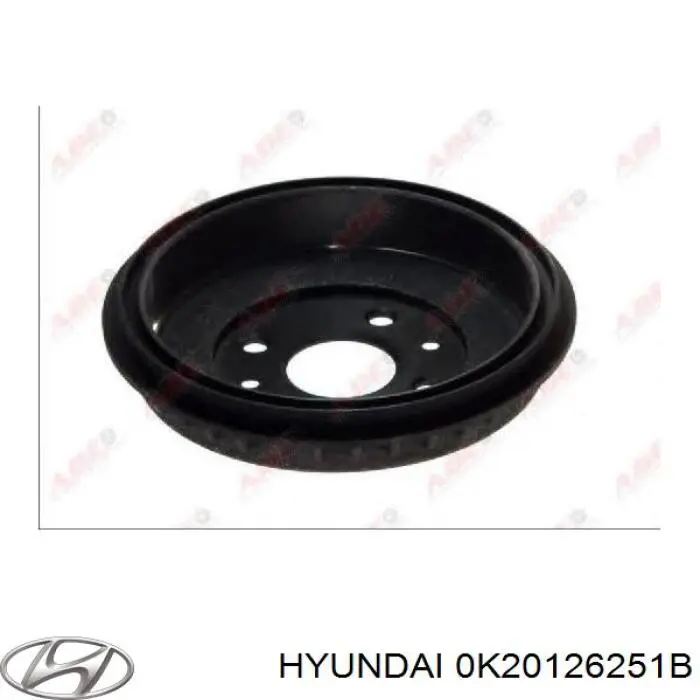 Барабан гальмівний задній Hyundai/Kia 0K20126251B ціна, від 24.37 USD