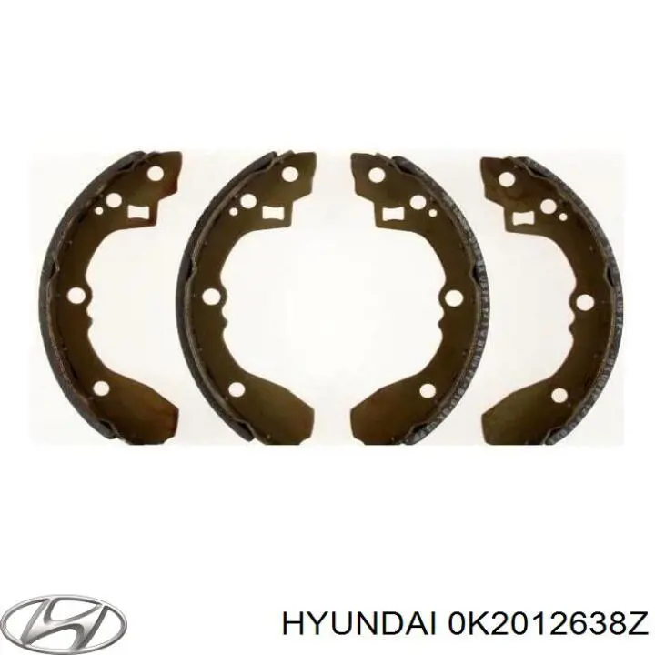 0K2012638Z Hyundai/Kia Колодки гальмівні задні, барабанні