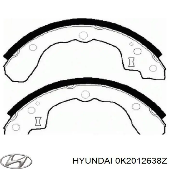 Колодки гальмові задні, барабанні Hyundai/Kia 0K2012638Z ціна, від 20.14 USD