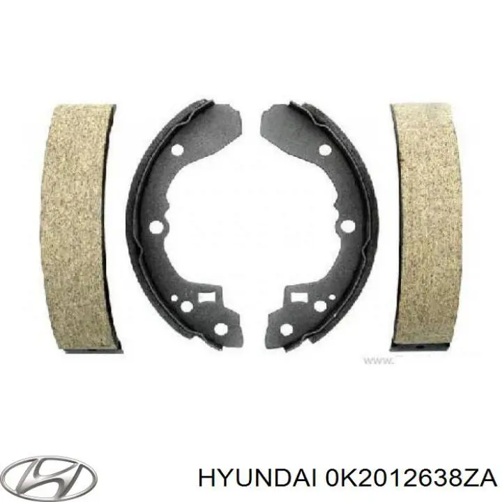 0K2012638ZA Hyundai/Kia колодки гальмові задні, барабанні