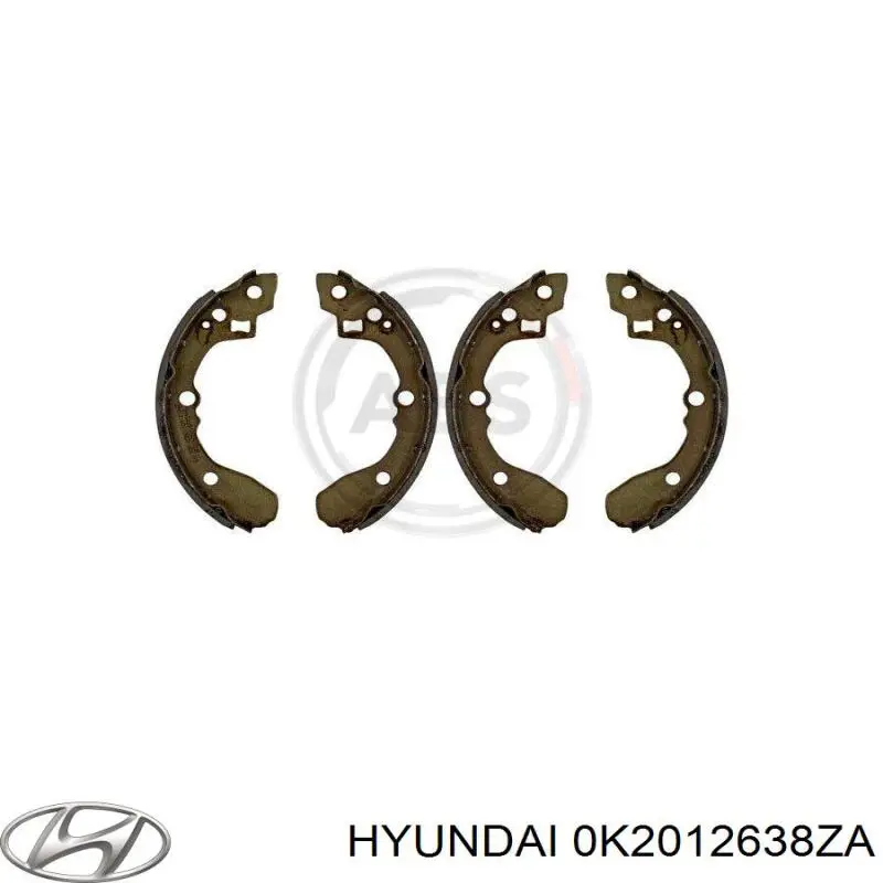 Купити 0K2012638ZA Hyundai/Kia Колодки гальмові задні, барабанні