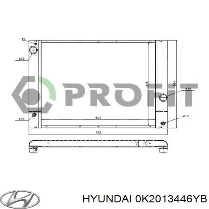  0K2013446YB Hyundai/Kia