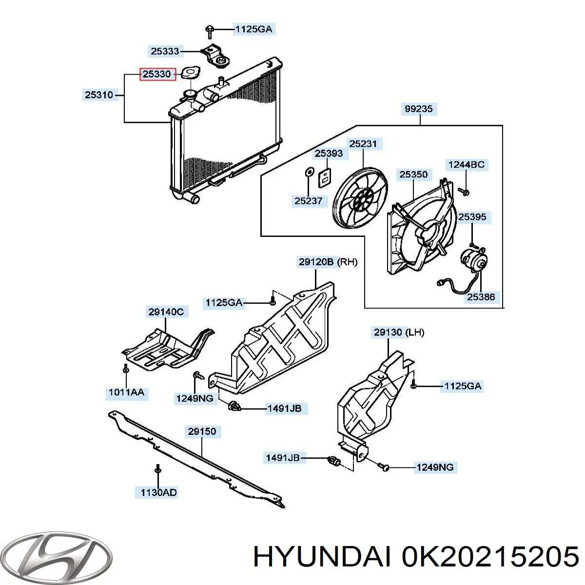 Кришка бачка радіатора Hyundai/Kia 0K20215205 ціна, від 4.73 USD
