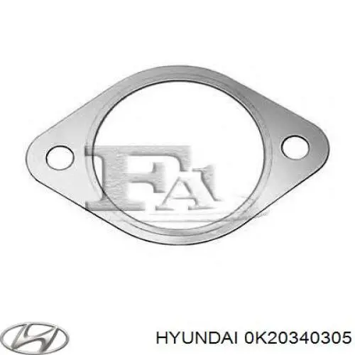 Прокладка прийомної труби глушника 0K20340305 Hyundai/Kia