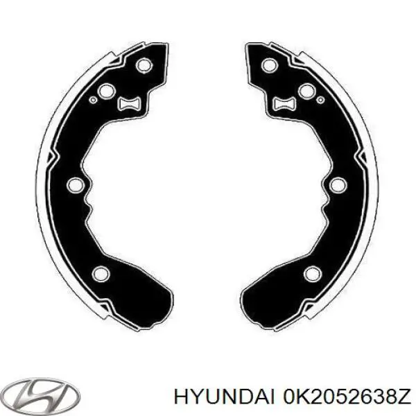 Колодки гальмові задні, барабанні 0K2052638Z Hyundai/Kia