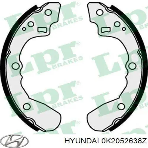 0K2052638Z Hyundai/Kia Колодки гальмівні задні, барабанні
