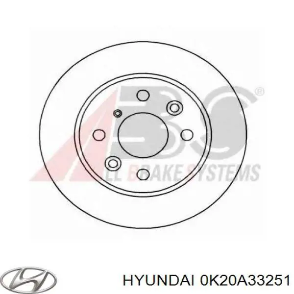 0K20A33251 Hyundai/Kia диск гальмівний передній