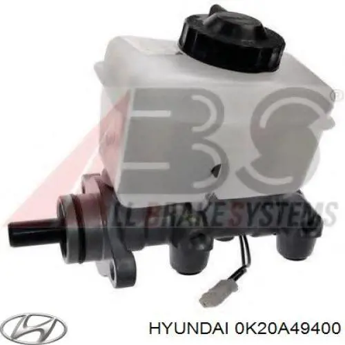 0K20A49400 Hyundai/Kia Циліндр гальмівний, головний