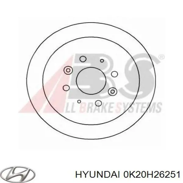 Задні дискові гальма Hyundai/Kia 0K20H26251 ціна, від 44.34 USD