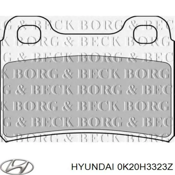 Задні дискові колодки Hyundai/Kia 0K20H3323Z