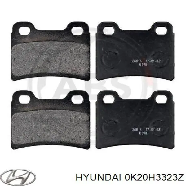 0K20H3323Z Hyundai/Kia Колодки гальмівні задні, дискові