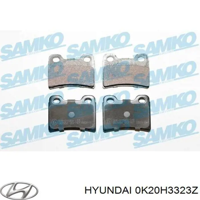 0K20H3323Z Hyundai/Kia колодки гальмові задні, дискові