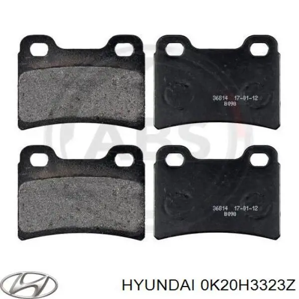 Задні гальмівні колодки Hyundai/Kia 0K20H3323Z ціна, від 10.74 USD