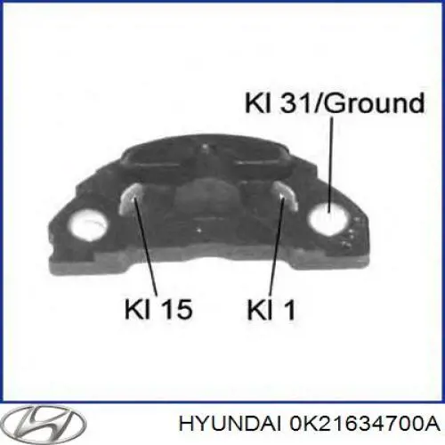 Амортизатор передній, правий OK21634700 Hyundai/Kia