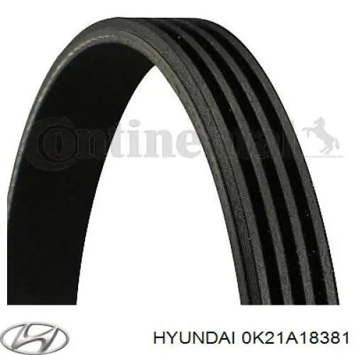 Клиновий ремінь Hyundai/Kia 0K21A18381 ціна, від 5.64 USD