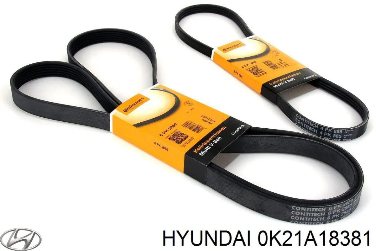Ремінь генератора 0K21A18381 Hyundai/Kia