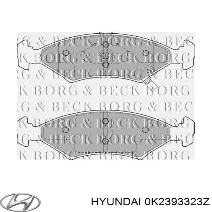Гальмівні колодки Hyundai/Kia 0K2393323Z ціна, від 19.29 USD