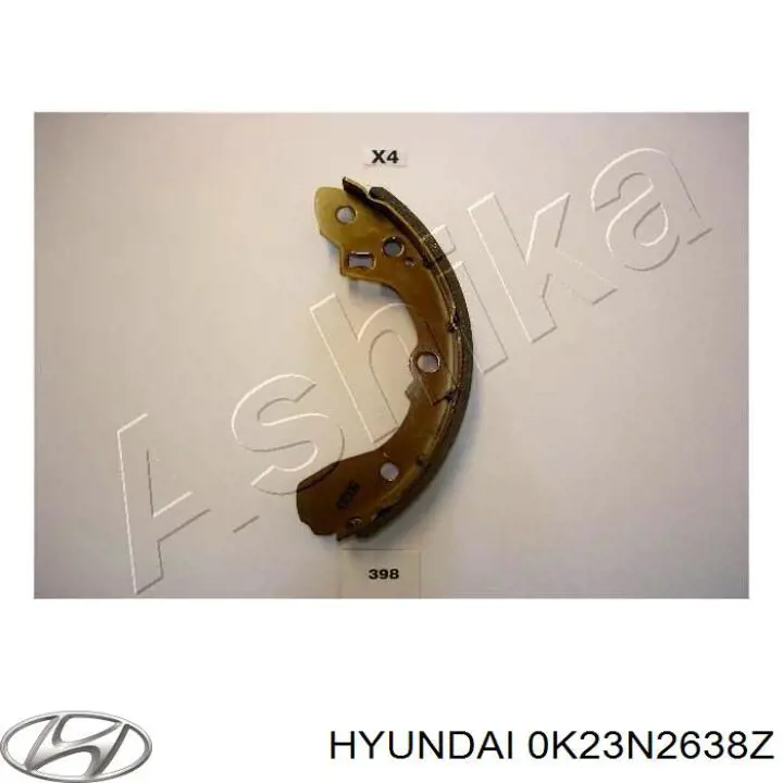 Колодки гальмові задні, барабанні Hyundai/Kia 0K23N2638Z ціна, від 15.07 USD