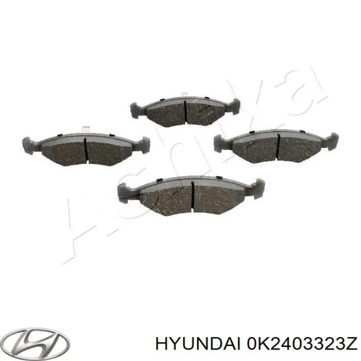 Передні тормозні колодки 0K2403323Z Hyundai/Kia