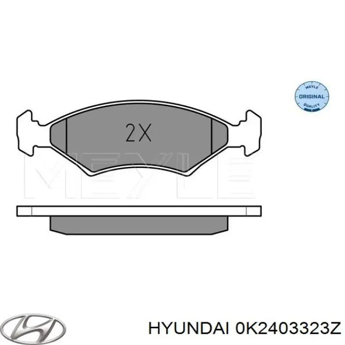Купити 0K2403323Z Hyundai/Kia Колодки гальмівні передні, дискові