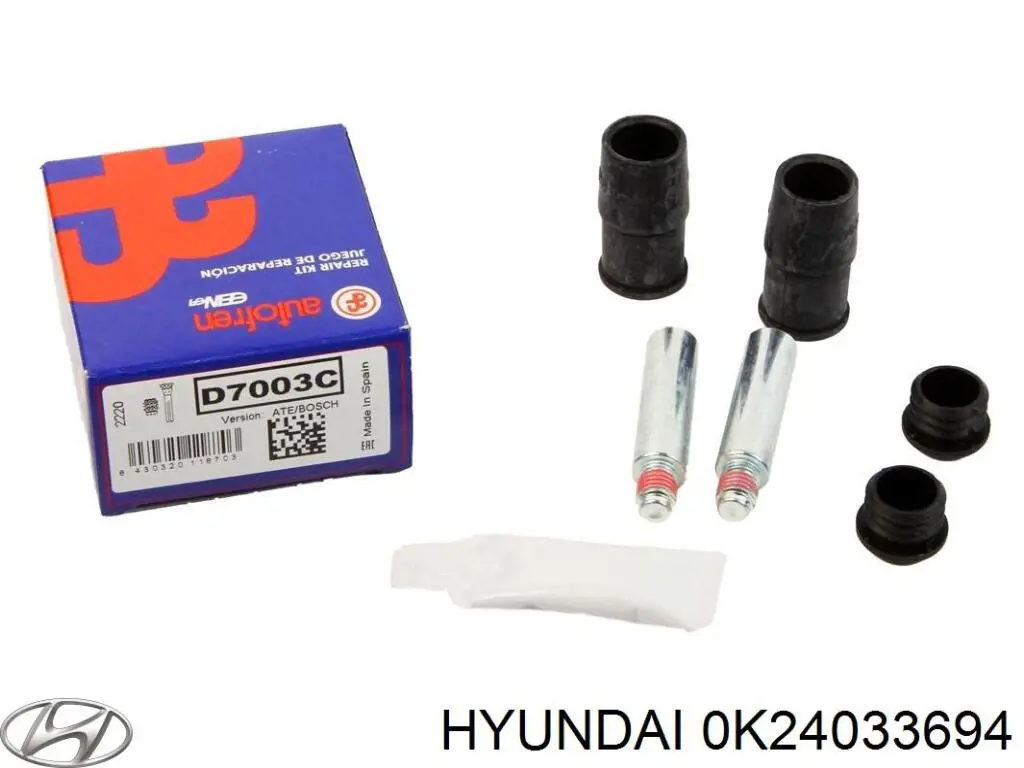 Направляюча супорту переднього Hyundai/Kia 0K24033694 ціна, від 4.13 USD