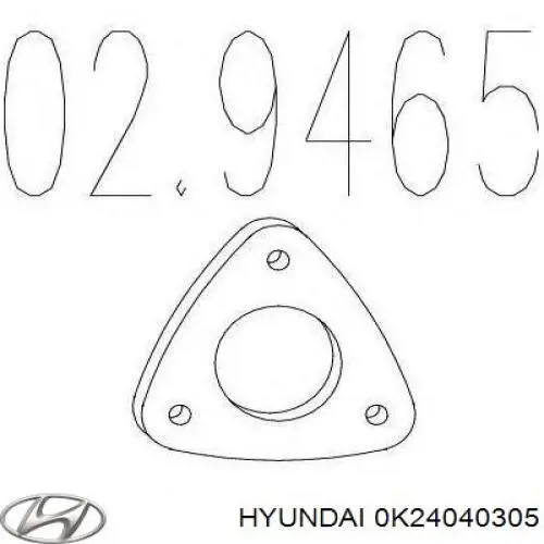 Купити 0K24040305 Hyundai/Kia Прокладка до глушника