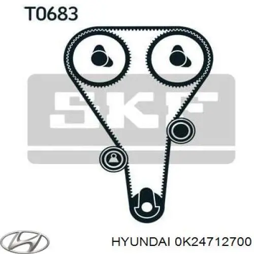 Купити 0K24712700 Hyundai/Kia Натяжний ролик