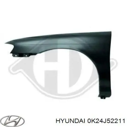 Ліве переднє крило Hyundai/Kia 0K24J52211 ціна, від 31.67 USD