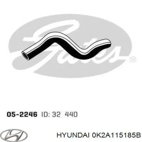 Шланг/патрубок радіатора охолодження, нижній Hyundai/Kia 0K2A115185B ціна, від 9.28 USD