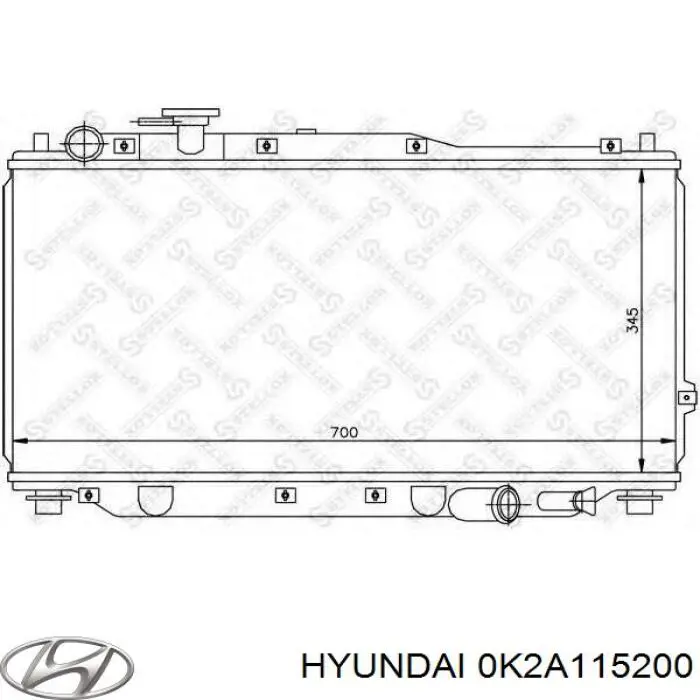 0K2A115200 Hyundai/Kia Радіатор охолодження двигуна