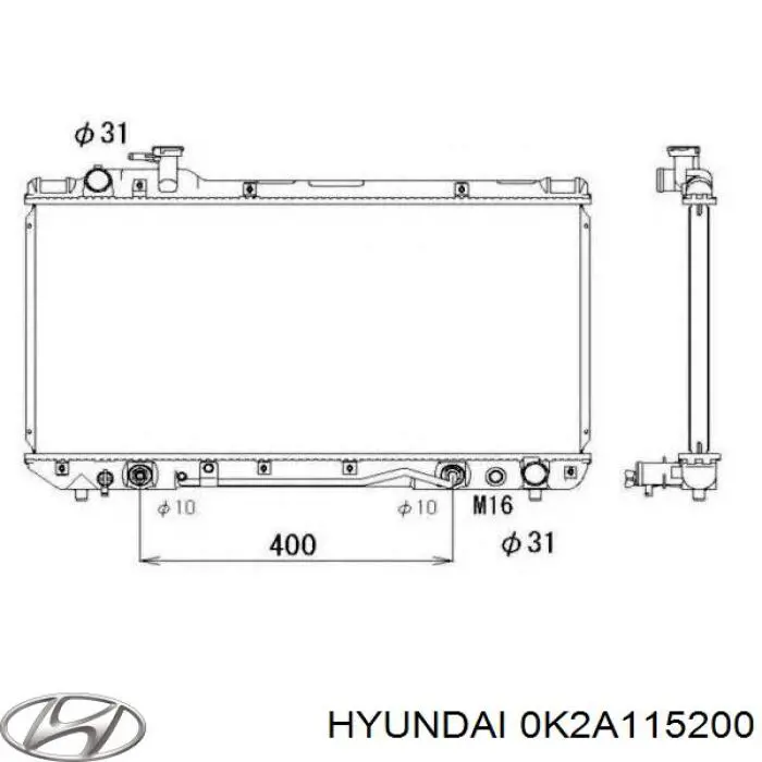Радіатор основний Hyundai/Kia 0K2A115200 ціна, від 73.43 USD