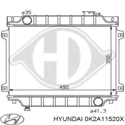 0K2A11520X Hyundai/Kia Радіатор охолодження двигуна